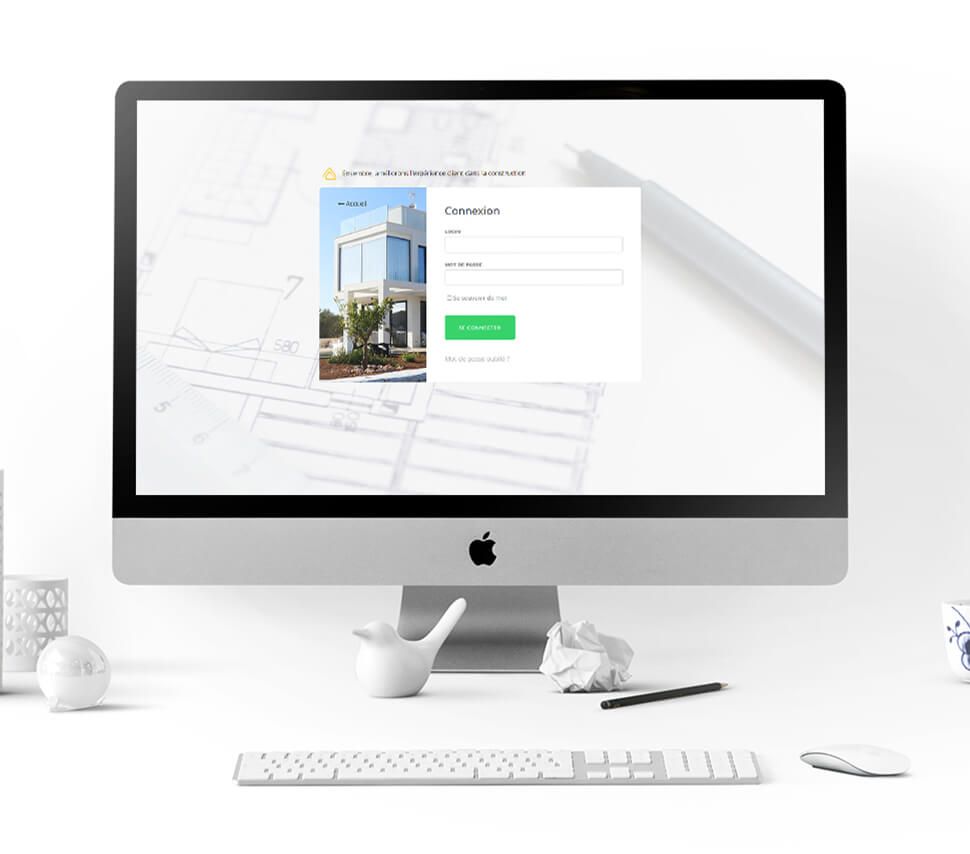 Page de connexion de l’application Conity affichée sur un écran d’ordinateur